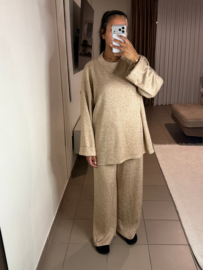 Ensemble Loungewear Femme Pull Oversize – Confort et Détente