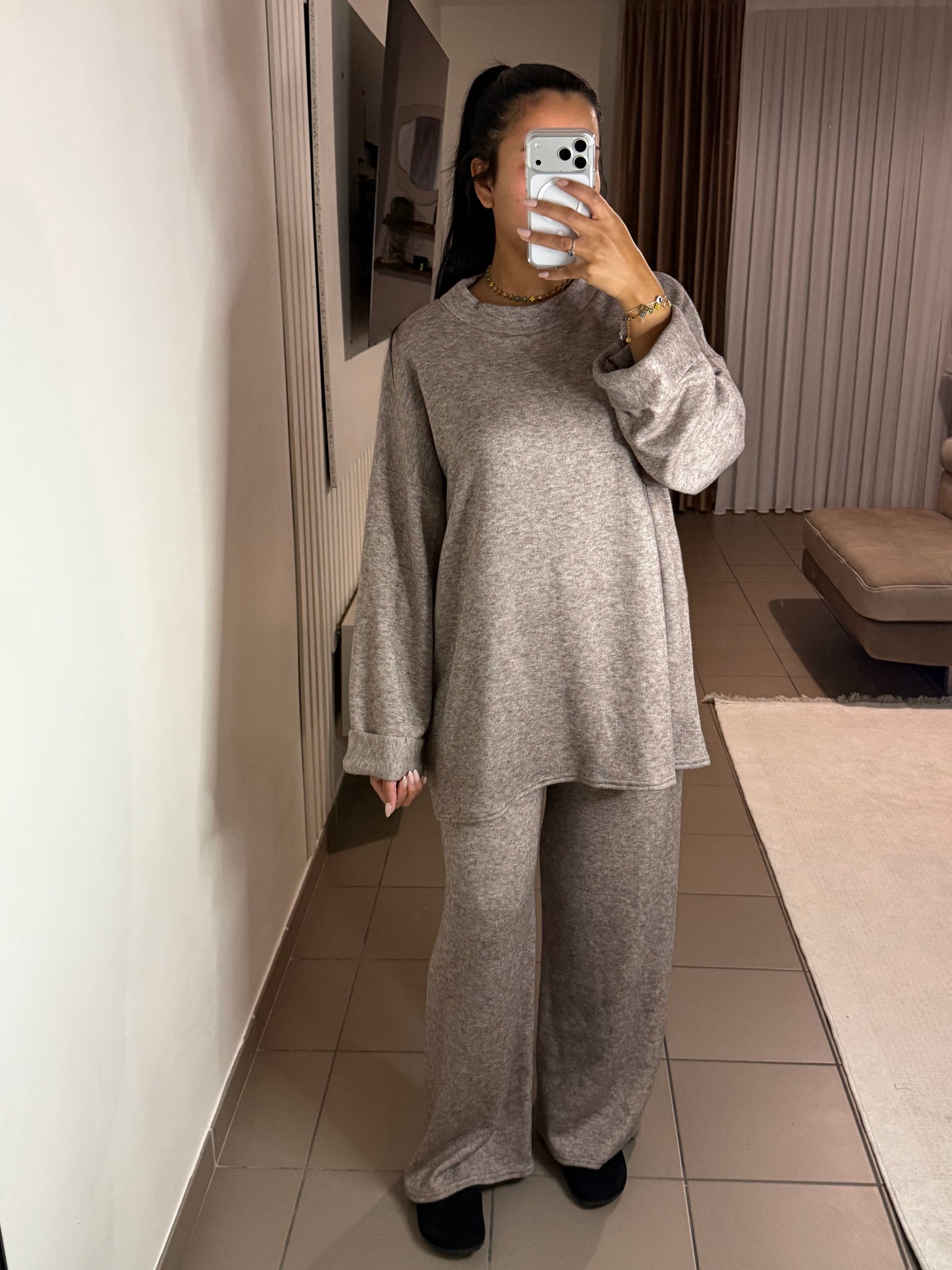 Ensemble Loungewear Femme Pull Oversize – Confort et Détente