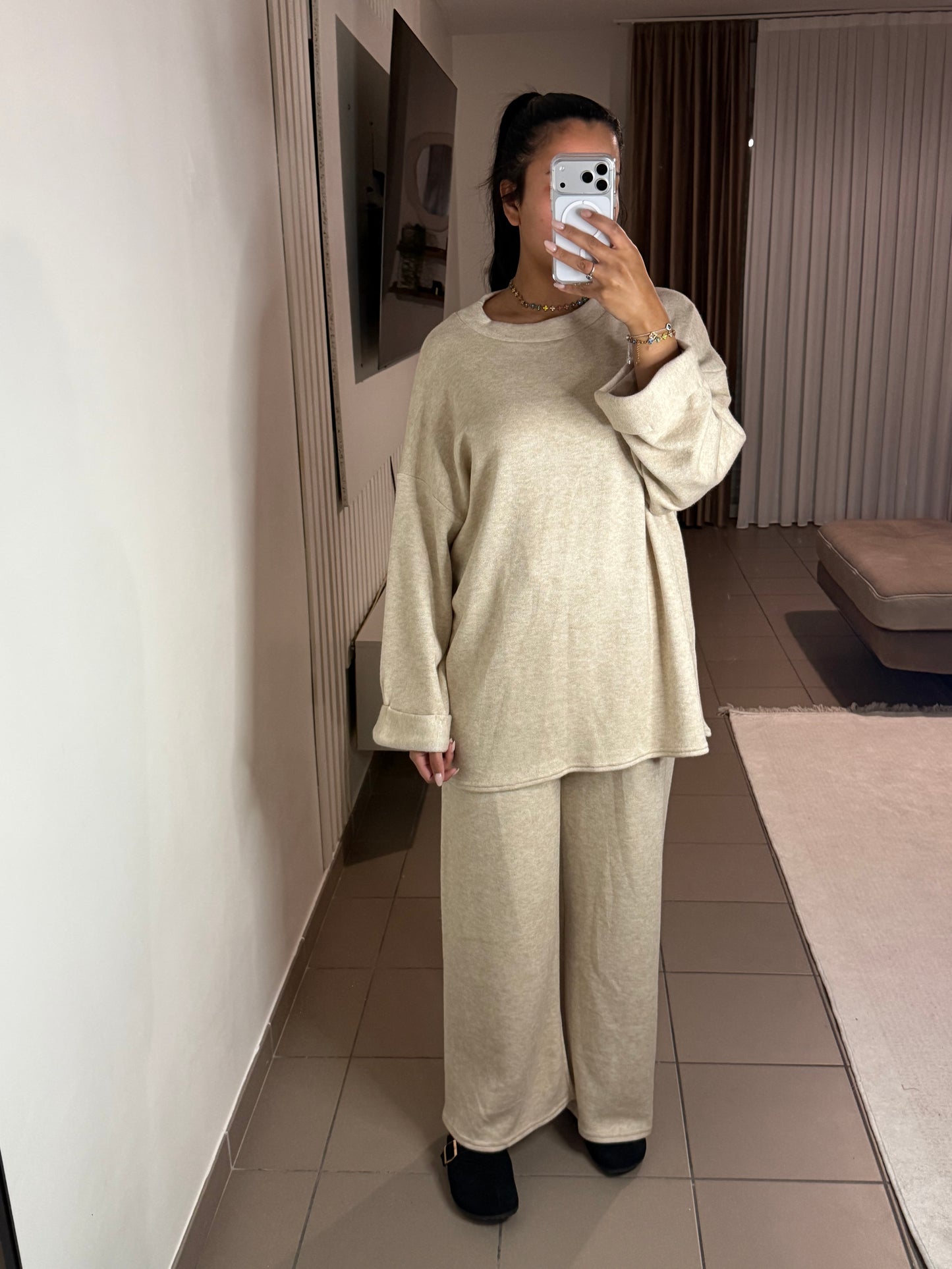 Ensemble Loungewear Femme Pull Oversize – Confort et Détente
