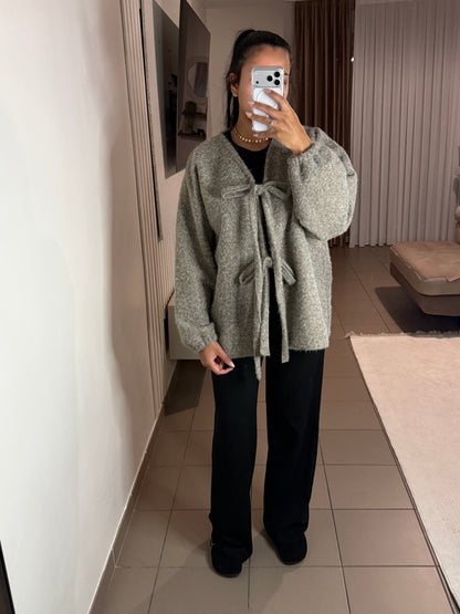 Gilet à Nœud Femme Style Bohème Chic – Doux et Duveteux