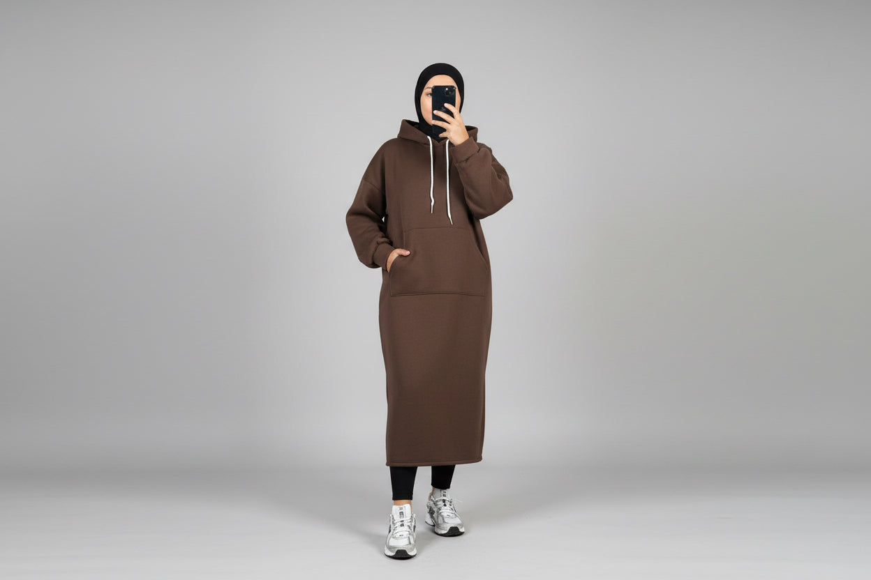 Robe Sweat Femme à Capuche – Confortable et Élégante