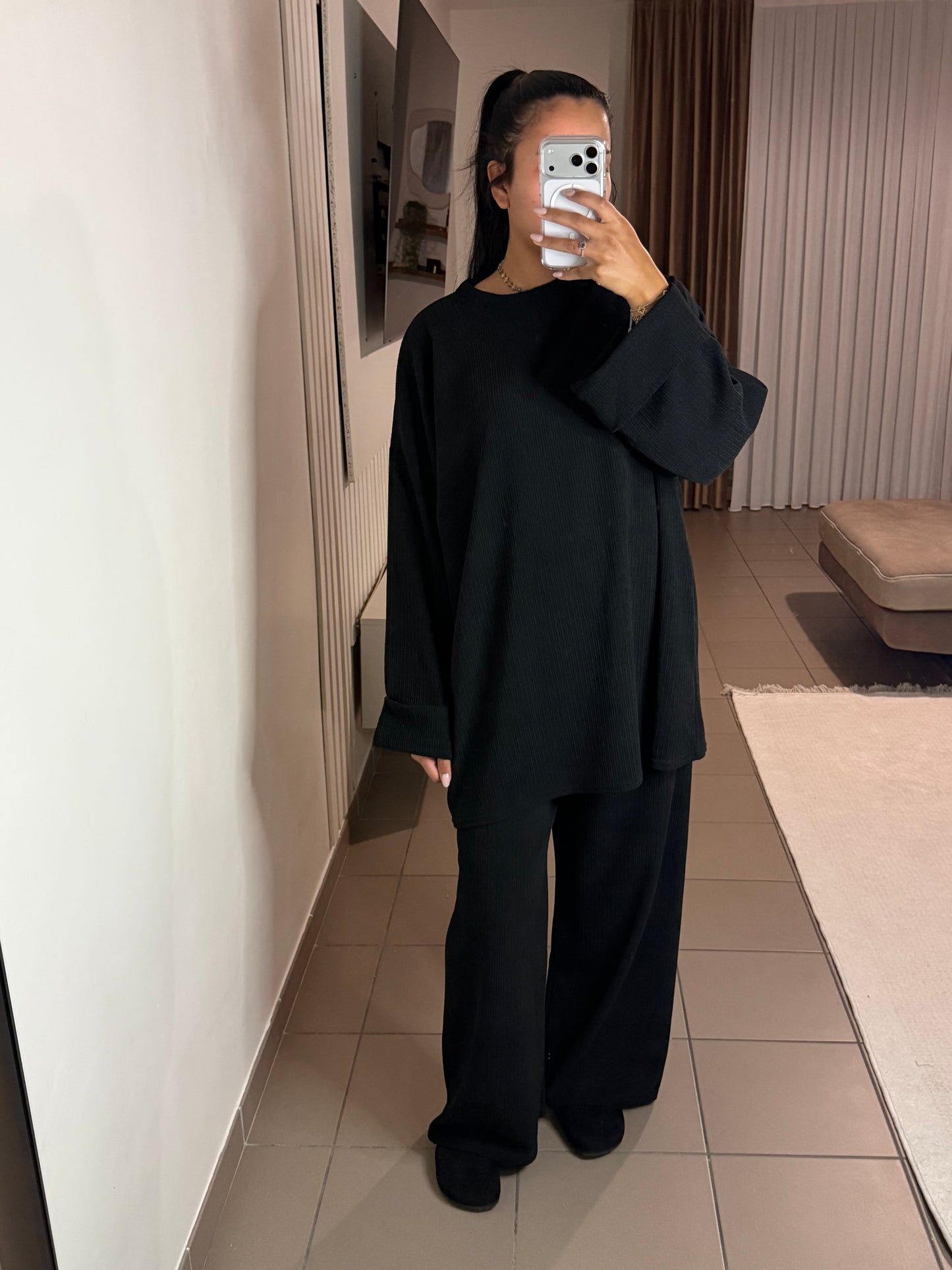 Ensemble Velours Femme Pull Oversize – Sophistication et Confort
