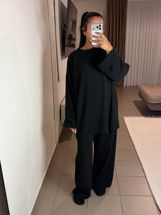 Ensemble Velours Femme Pull Oversize – Sophistication et Confort