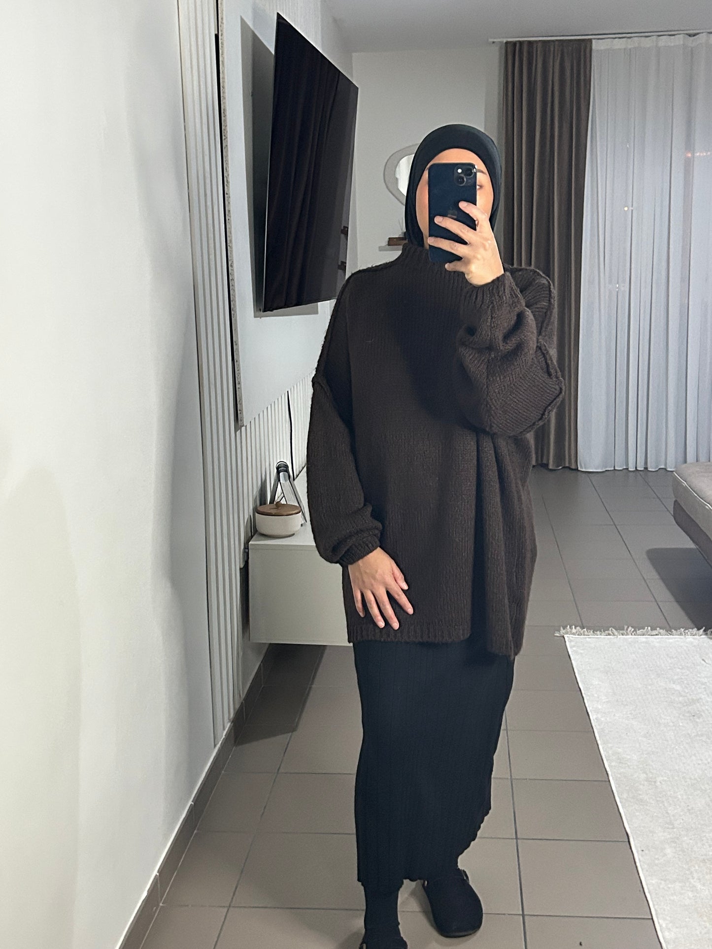 Pull en Laine Oversize Femme – Confort Intemporel