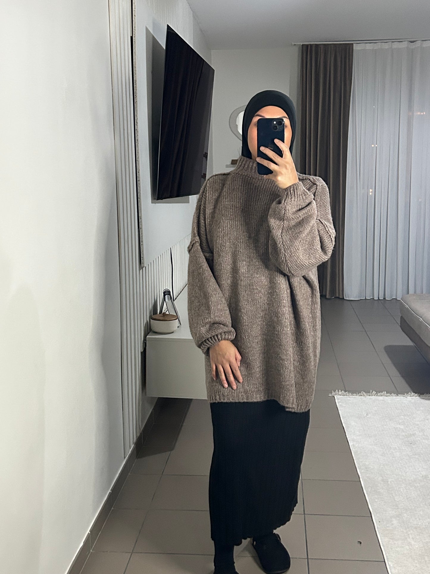 Pull en Laine Oversize Femme – Confort Intemporel