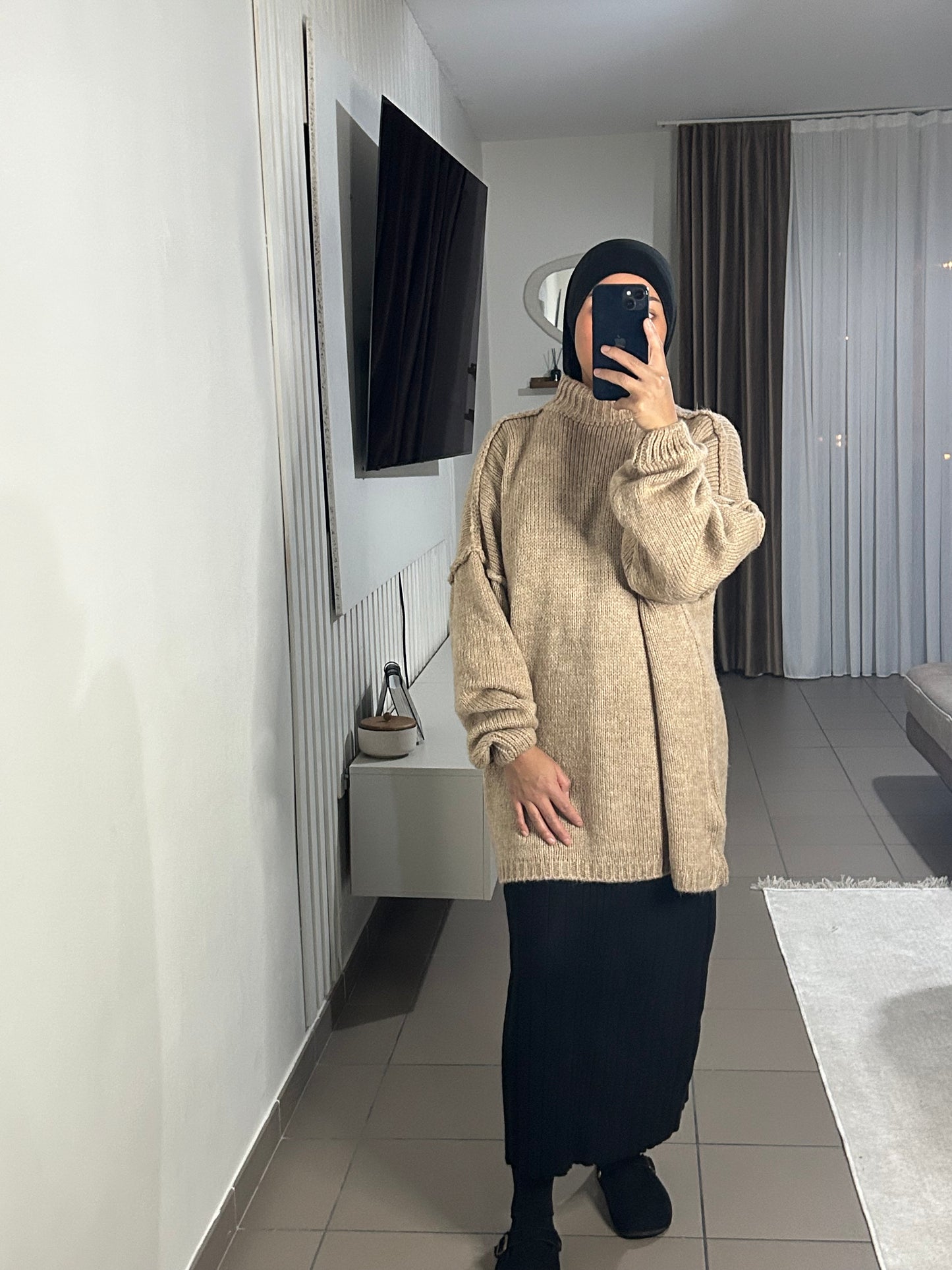Pull en Laine Oversize Femme – Confort Intemporel