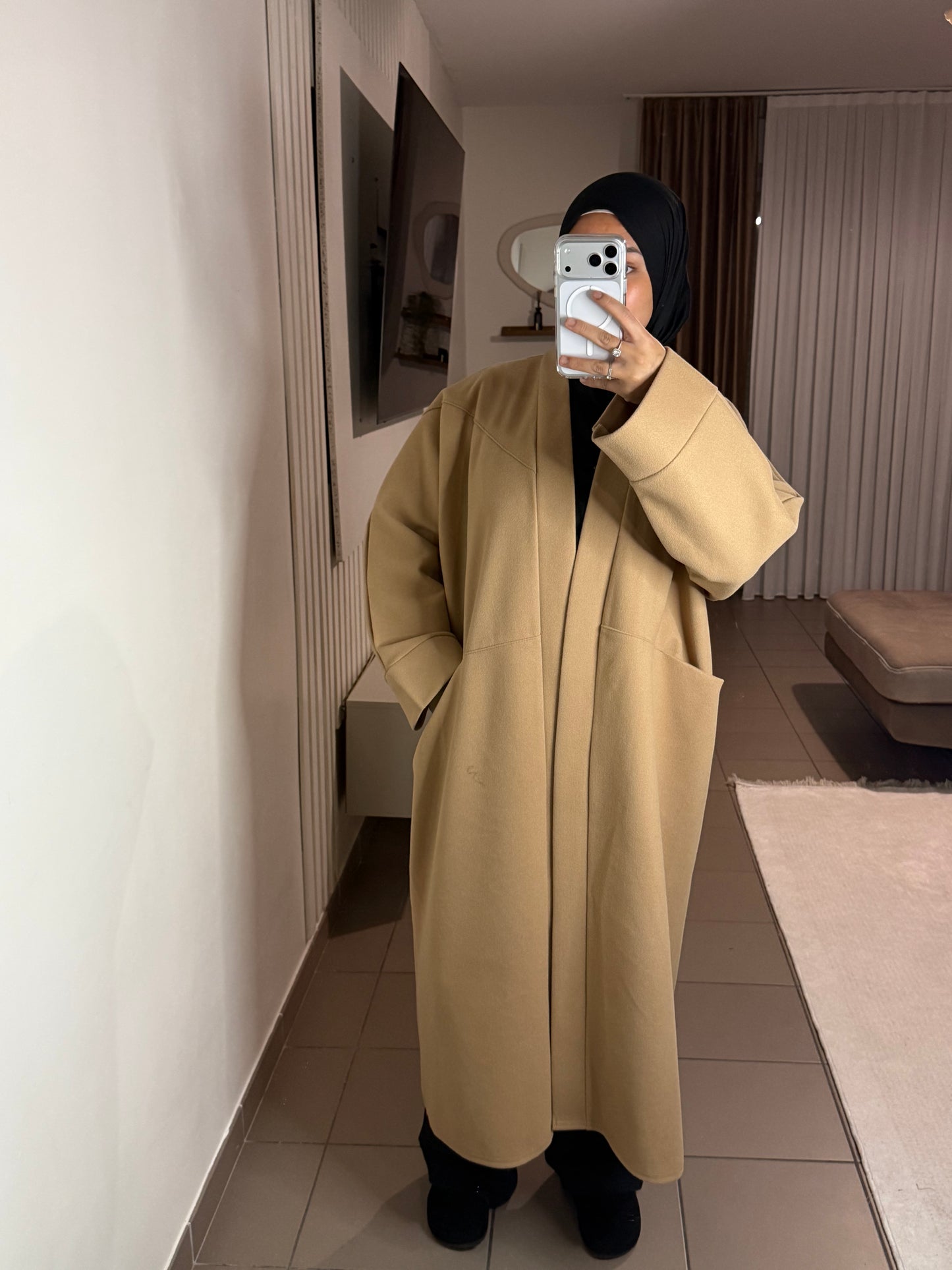 Manteau Long Oversize Femme – Élégant et Confortable