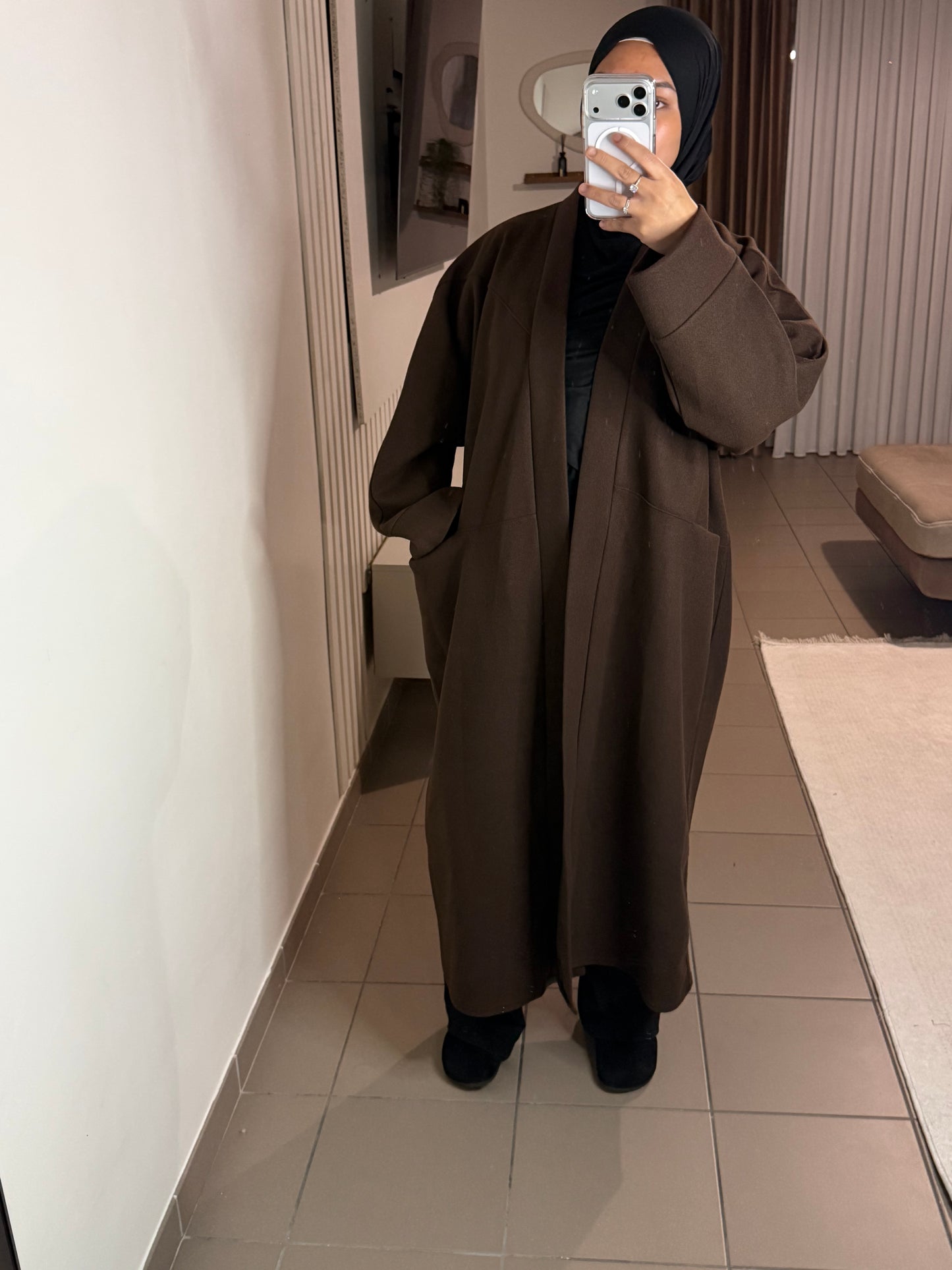 Manteau Long Oversize Femme – Élégant et Confortable