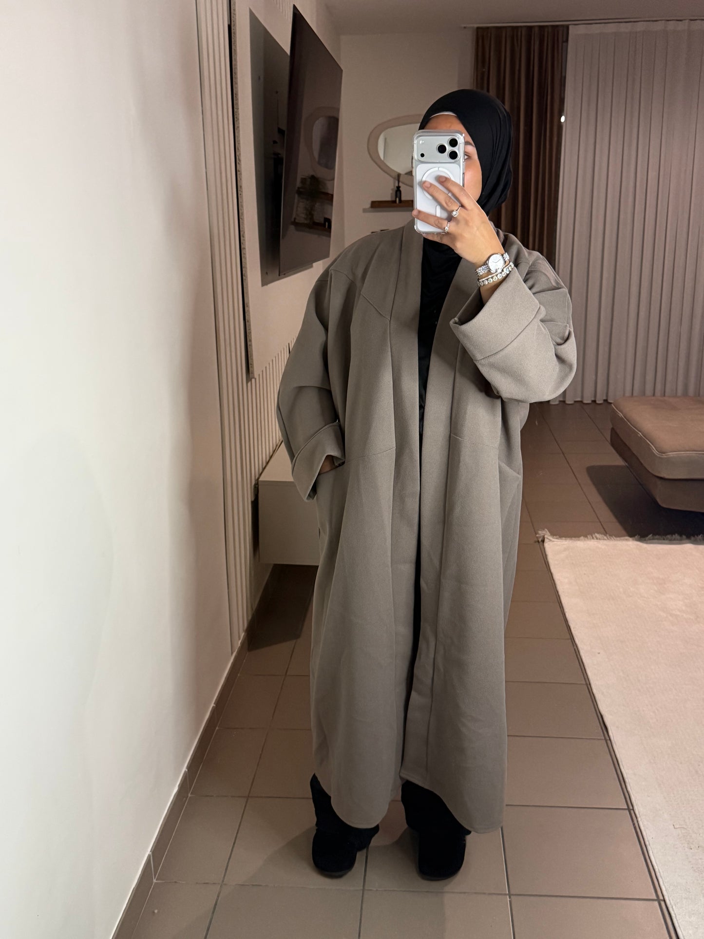 Manteau Long Oversize Femme – Élégant et Confortable