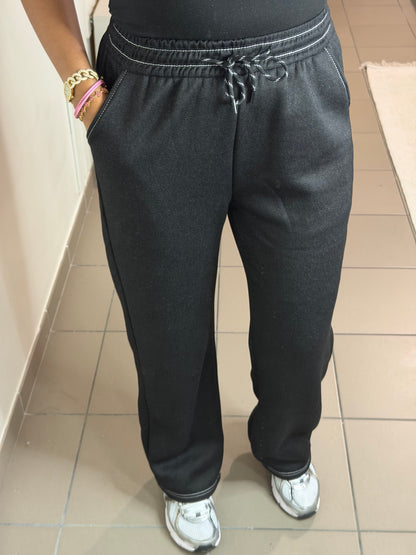 Pantalon Jean Jogging Femme Doublé Polaire – Confort Chaud