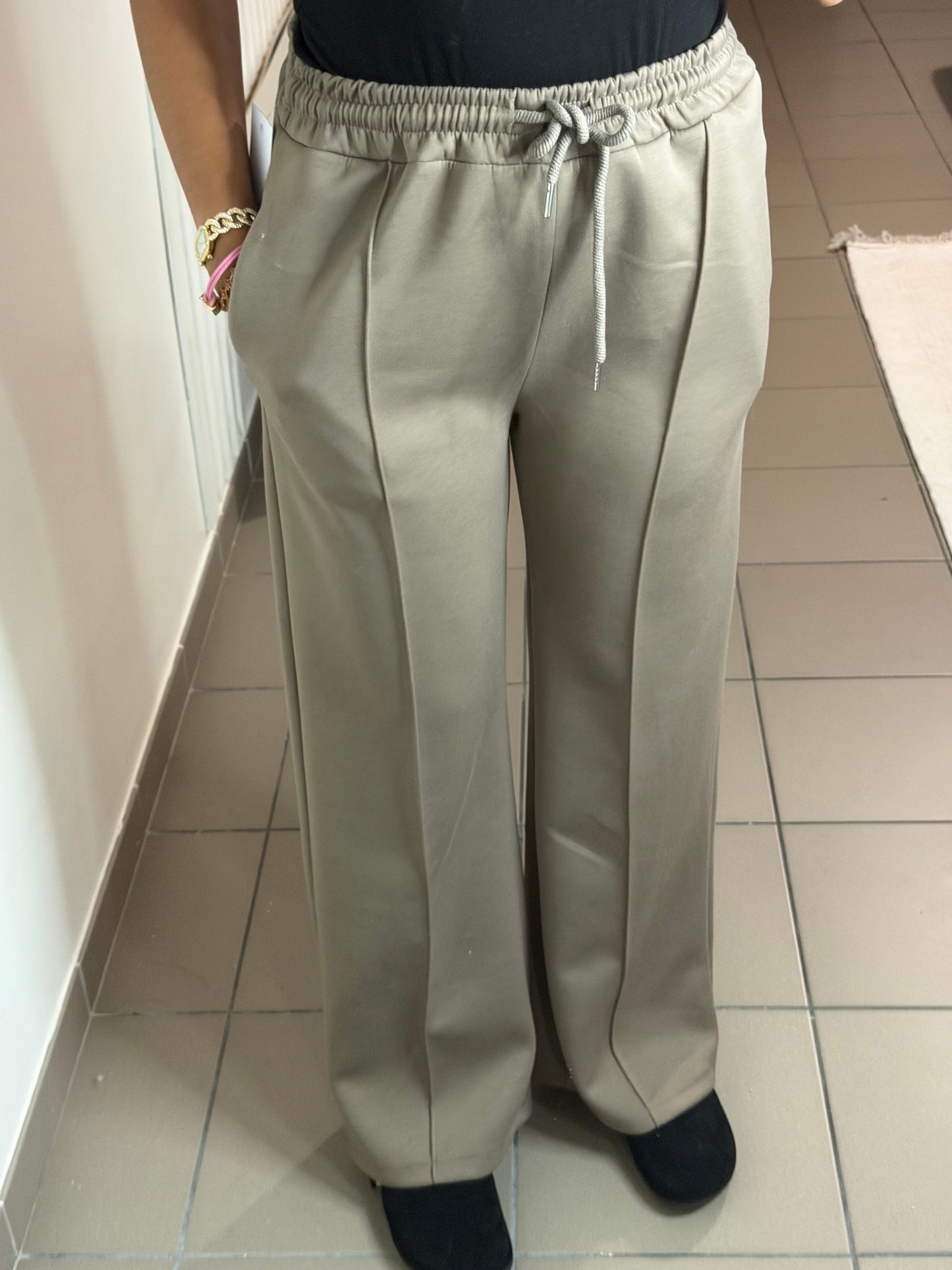 Pantalon Jogging Habillé Femme Coupe Large – Décontracté Chic