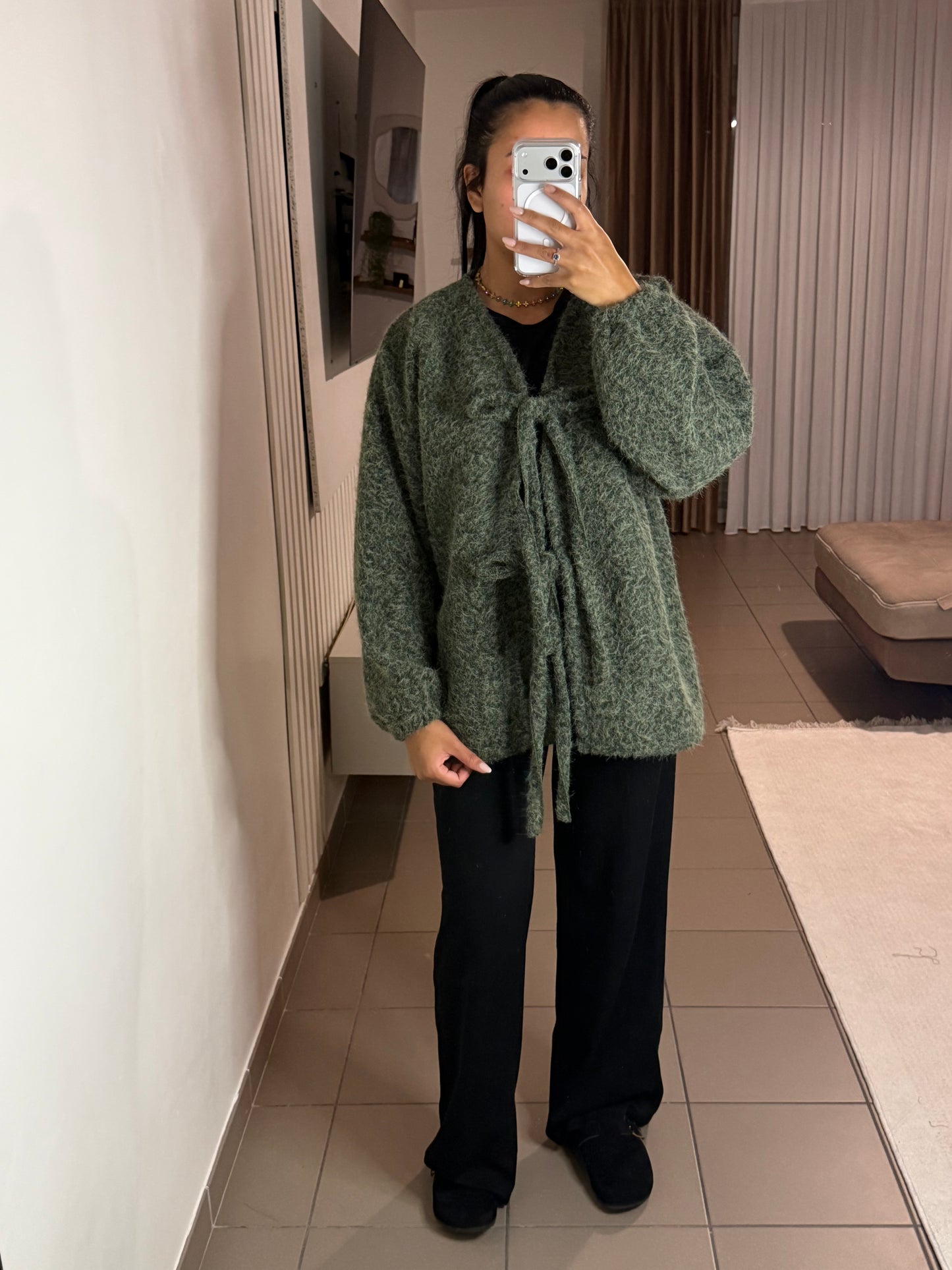 Gilet à Nœud Femme Style Bohème Chic – Doux et Duveteux