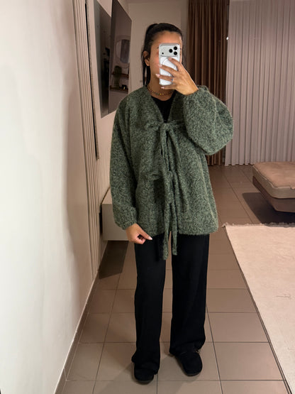 Gilet à Nœud Femme Style Bohème Chic – Doux et Duveteux