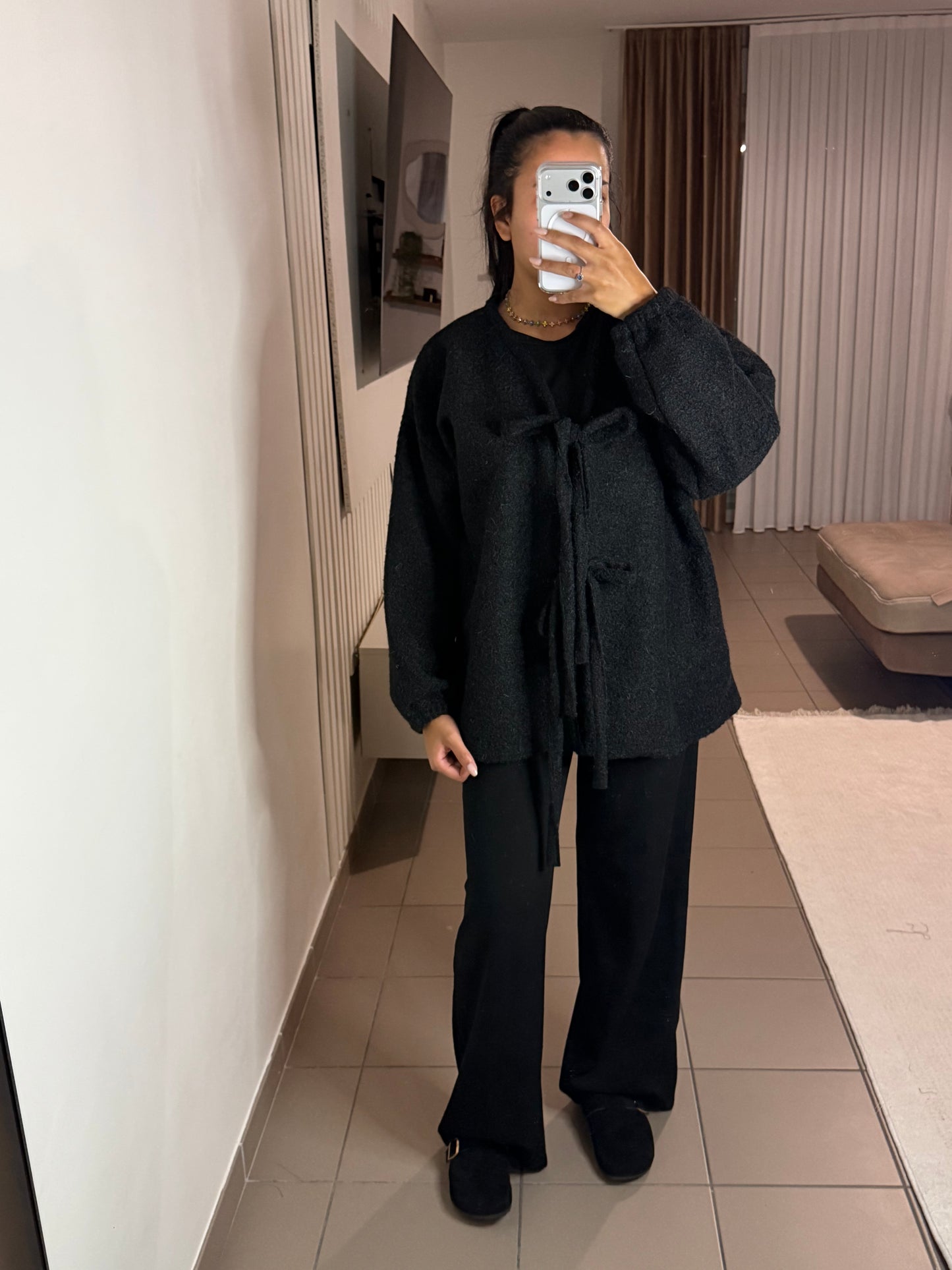 Gilet à Nœud Femme Style Bohème Chic – Doux et Duveteux