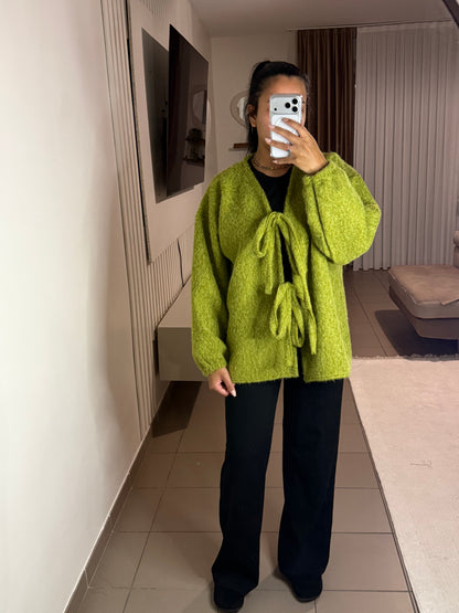Gilet à Nœud Femme Style Bohème Chic – Doux et Duveteux