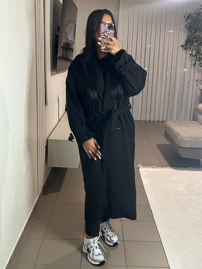 Manteau Trench Femme avec Ceinture Ajustable – Style Intemporel