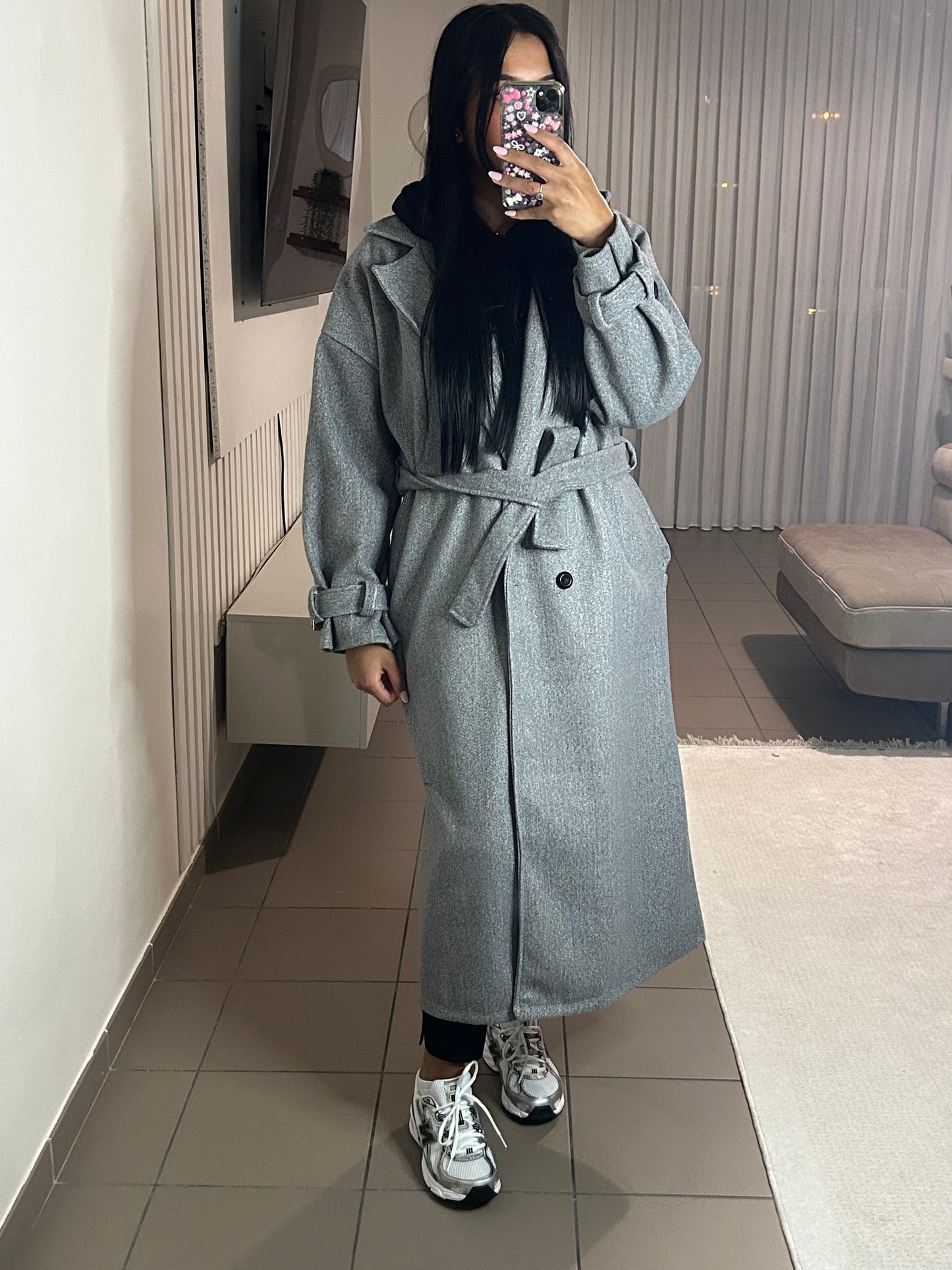 Manteau Trench Femme avec Ceinture Ajustable – Style Intemporel