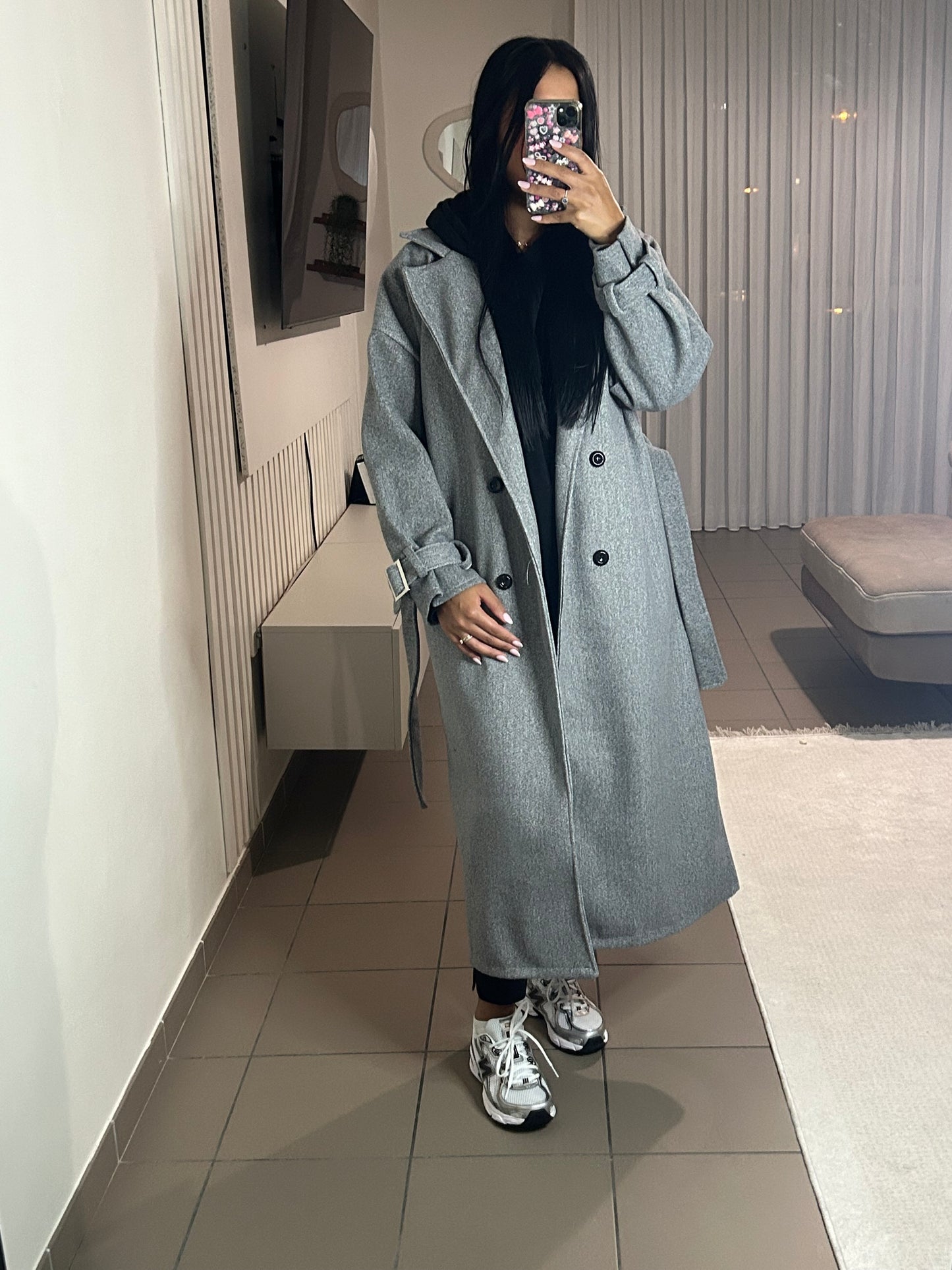 Manteau Trench Femme avec Ceinture Ajustable – Style Intemporel
