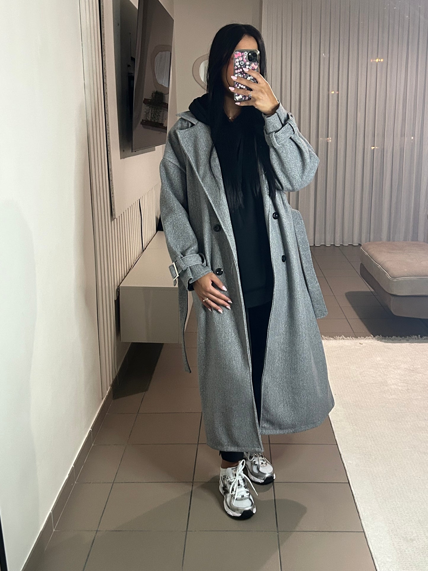 Manteau Trench Femme avec Ceinture Ajustable – Style Intemporel