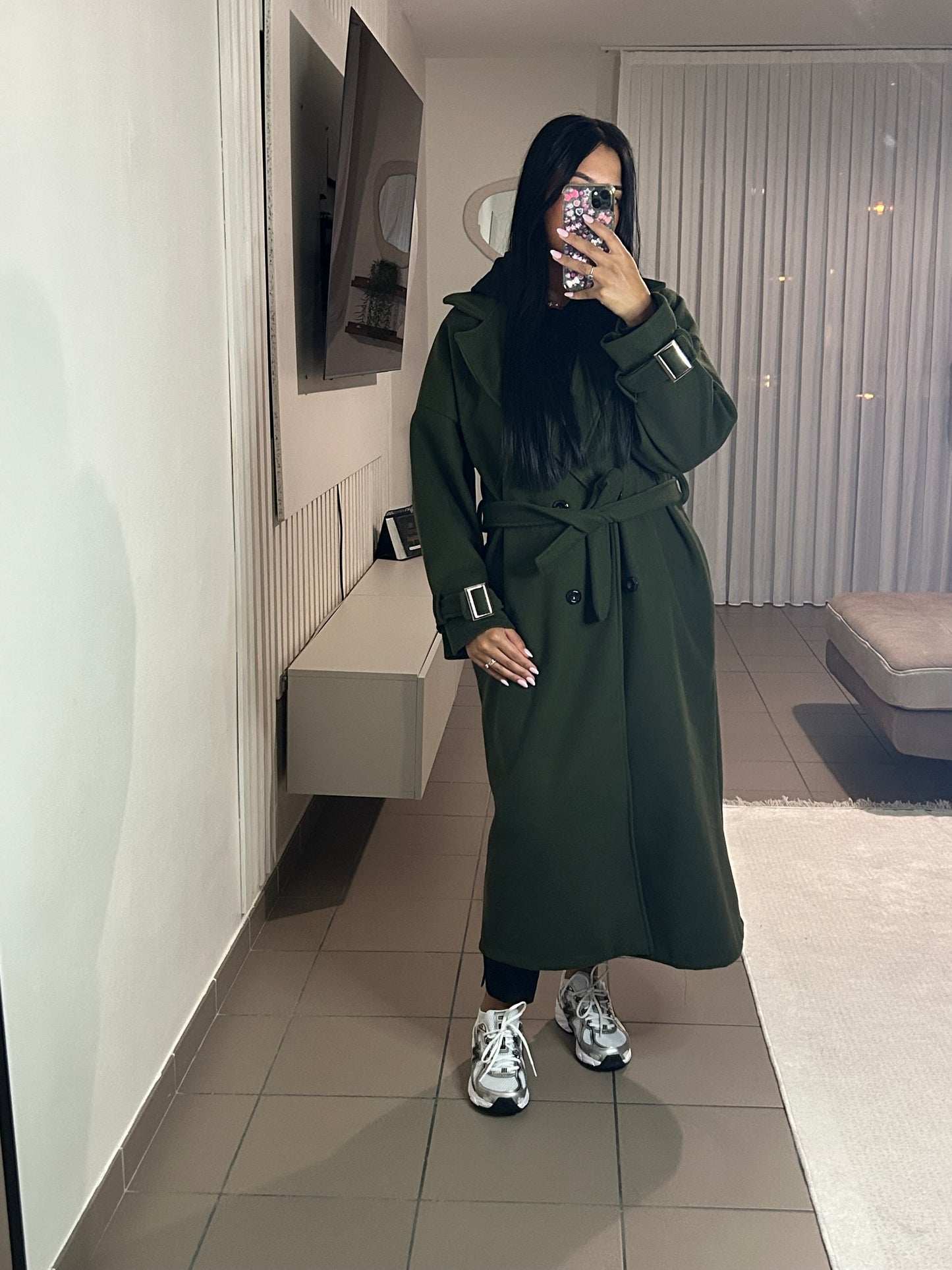Manteau Trench Femme avec Ceinture Ajustable – Style Intemporel