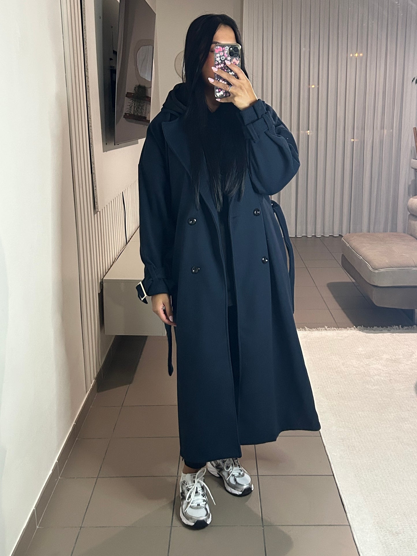 Manteau Trench Femme avec Ceinture Ajustable – Style Intemporel