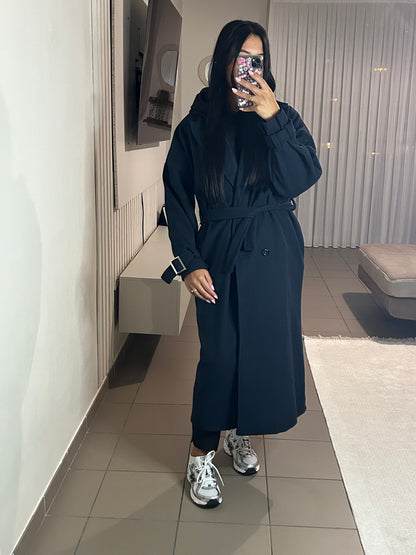 Manteau Trench Femme avec Ceinture Ajustable – Style Intemporel