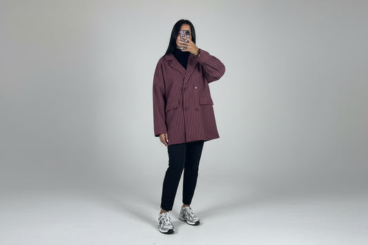 Blazer Rayures Femme – Chic et Décontracté avec Poches
