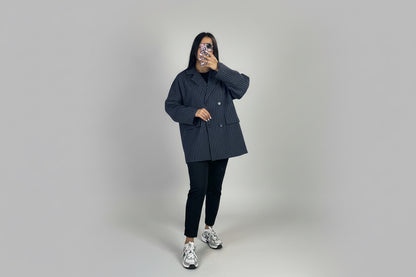 Blazer Rayures Femme – Chic et Décontracté avec Poches