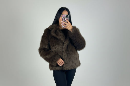Veste en Fourrure Courte Femme – Élégante et Chaude