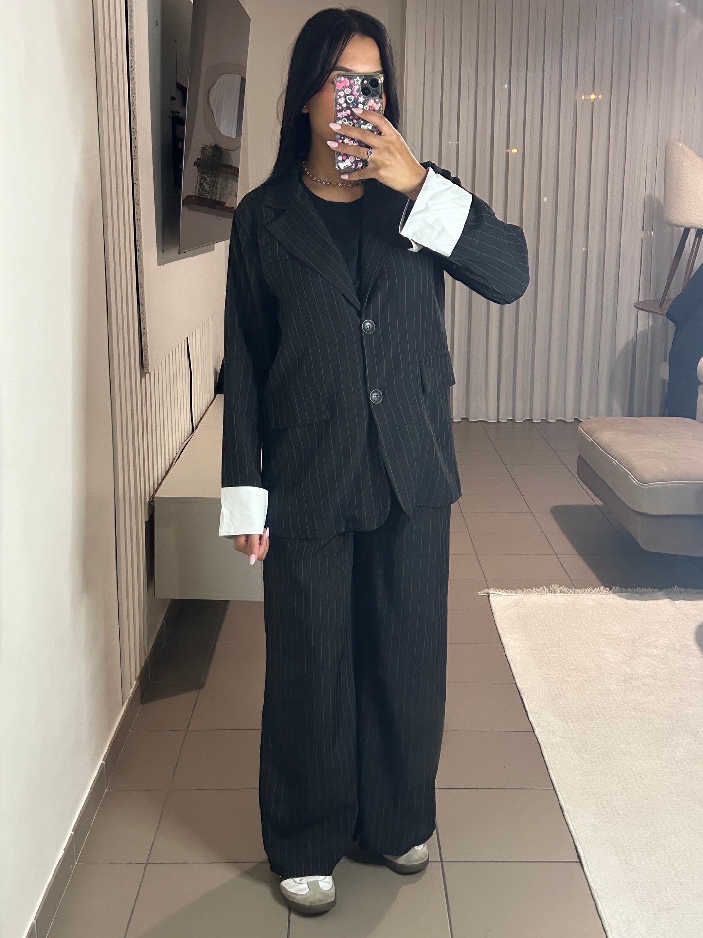 Ensemble Tailleur Rayures Femme – Style Élégant et Confortable