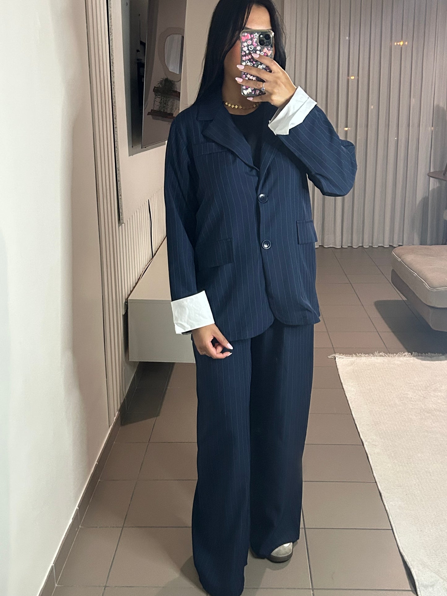 Ensemble Tailleur Rayures Femme – Style Élégant et Confortable