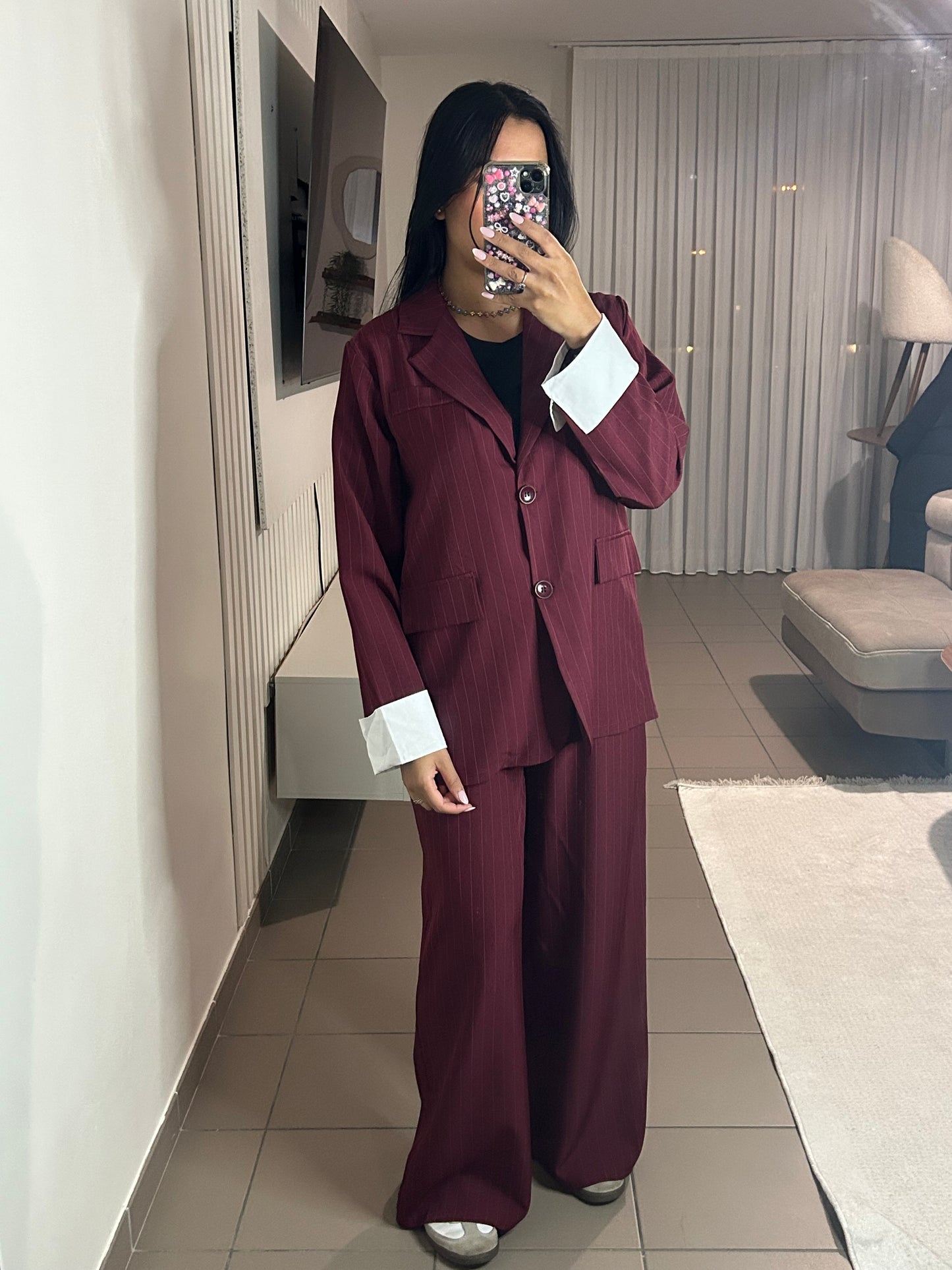 Ensemble Tailleur Rayures Femme – Style Élégant et Confortable