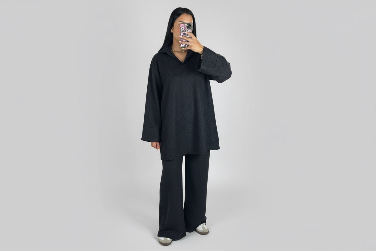 Ensemble Chic Femme avec Col Élégant – Matière Douce