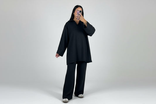 Ensemble Chic Femme avec Col Élégant – Matière Douce