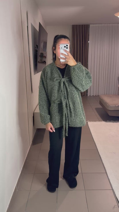 Gilet à Nœud Femme Style Bohème Chic – Doux et Duveteux