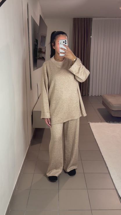 Ensemble Loungewear Femme Pull Oversize – Confort et Détente