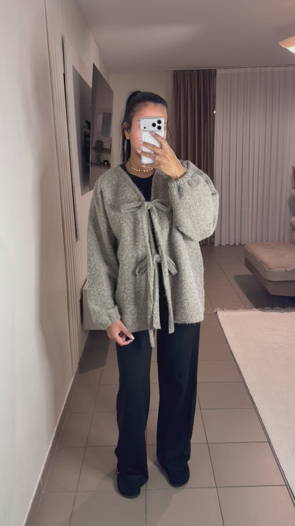 Gilet à Nœud Femme Style Bohème Chic – Doux et Duveteux