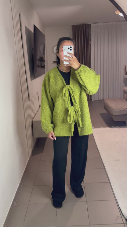 Gilet à Nœud Femme Style Bohème Chic – Doux et Duveteux