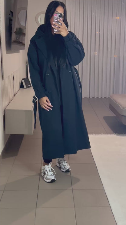 Manteau Trench Femme avec Ceinture Ajustable – Style Intemporel