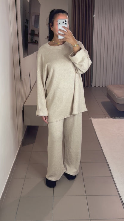Ensemble Loungewear Femme Pull Oversize – Confort et Détente
